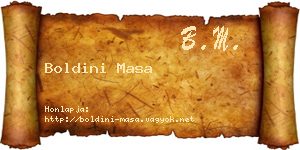 Boldini Masa névjegykártya